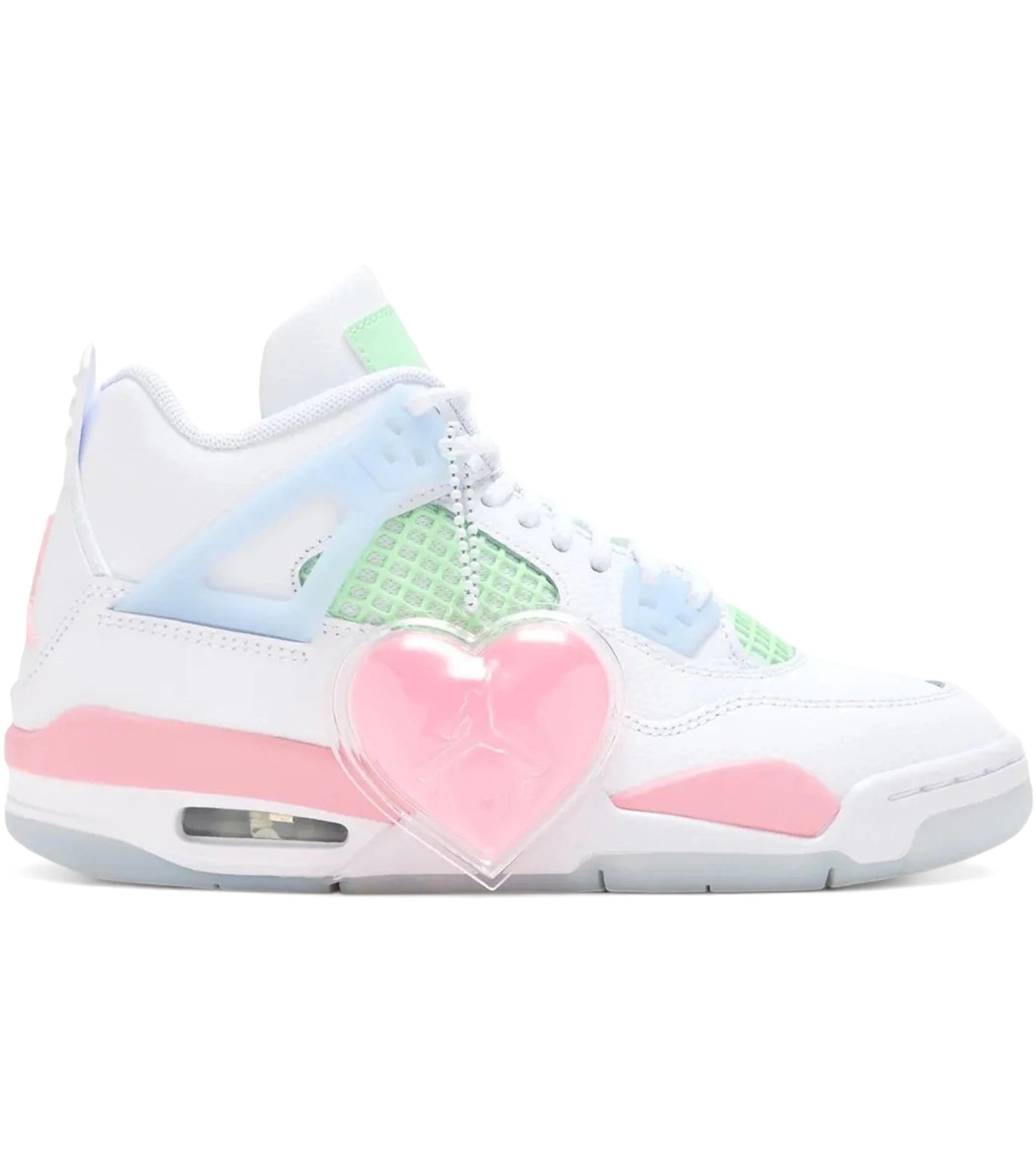 Air Jordan 4 Retro Valentines Day (2026) (GS) - White/Medium Soft Pink/Half Blue/Vapor Green - IB7068-100
