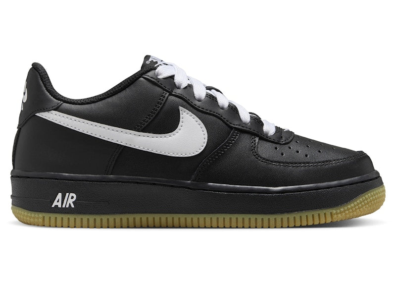 Nike Air Force 1 Low LV8 Black Gum Light Brown White (GS) - Black/Gum Light Brown/White - IB8845-001