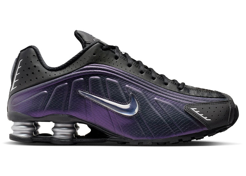 Nike Shox R4 Black Metallic Silver Purple Dynasty - Black/Metallic Silver/Purple Dynasty/Anthracite - IO4546-002