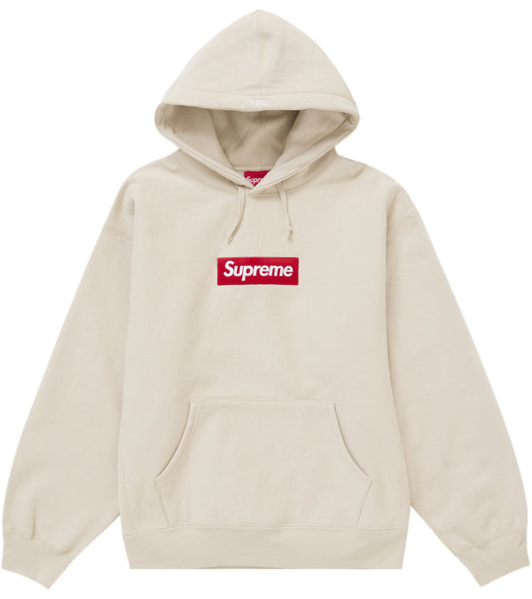 Supreme Box Logo Hooded Sweatshirt Fw24 Light Brown - Stone - supreme-box-logo-hooded-sweatshirt-fw24-light-brown