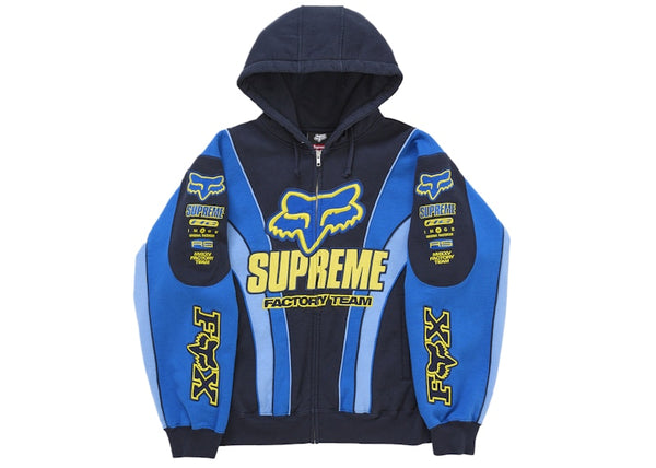 Sudadera con capucha y cremallera Supreme Fox Racing azul