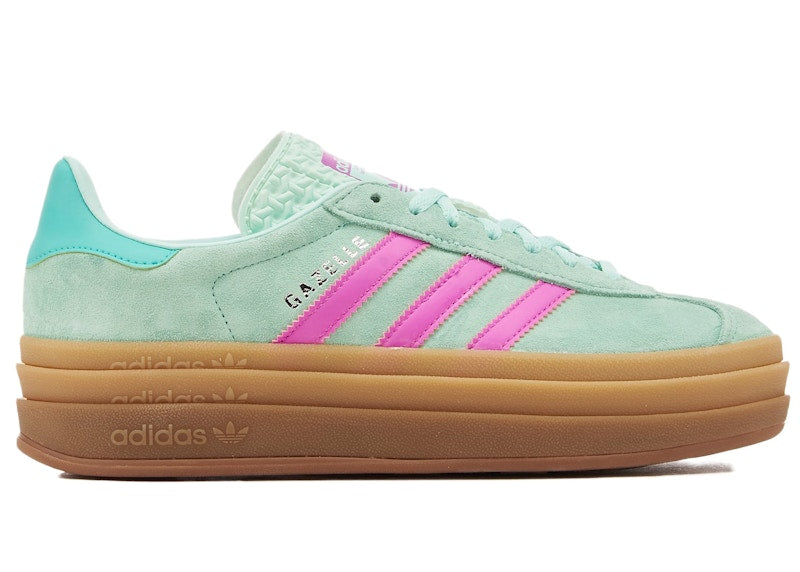 adidas Gazelle Bold Turqoise Pink (Kids) - Green/Turqoise/Pink/Gum - JI3383