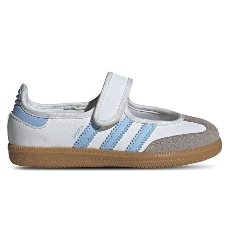 Adidas Samba Jane White Clear Sky (PS) - Cloud White/Clear Sky/Gum - JQ9305