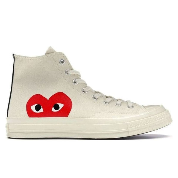 Converse Chuck Taylor All Star 70 Hi Comme des Garcons PLAY White - Milk/White-High Risk Red - 150205C/A08792C/1CK709