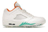 Air Jordan 5 Retro Low Golf Lucky And Good - Sail/Starfish-Neptune Green-Obsidian - CW4204-100 - 01