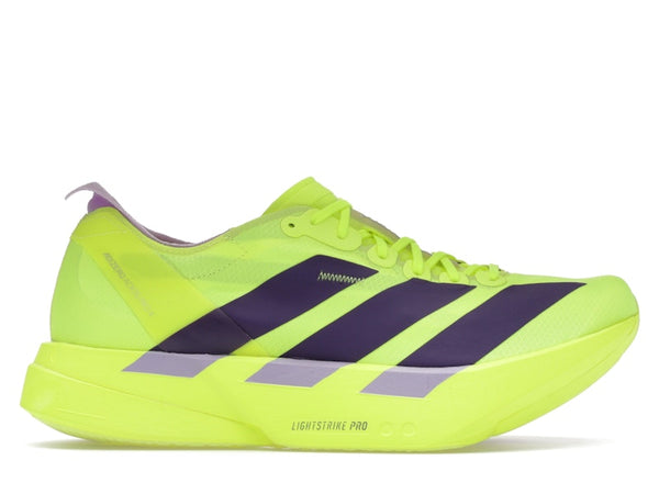 adidas Adizero Adios Pro 4 Solar Yellow Aurora Plum Powder Plum