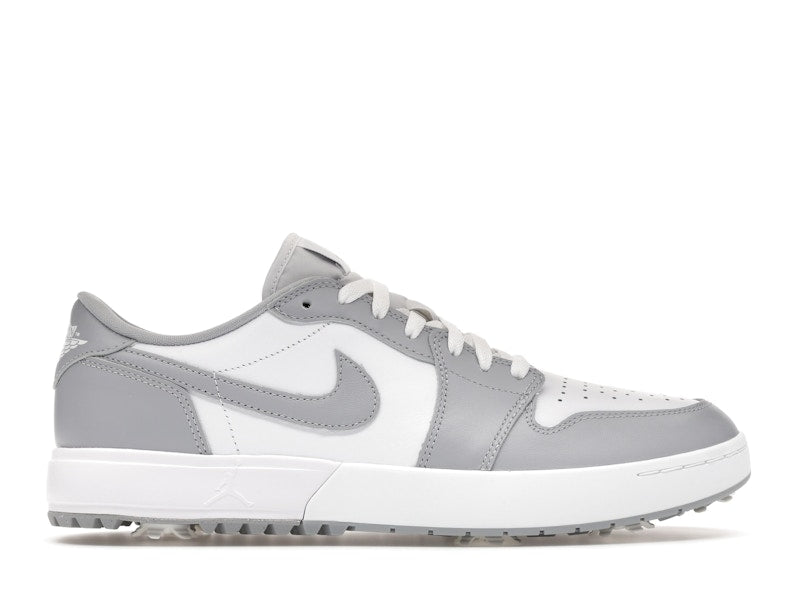 Jordan 1 Low Golf Spiked Wolf Grey White - vue 1