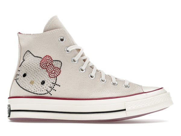Converse Chuck 70 Hi Hello Kitty Swarovski Egret - Egret/Sporty Berry/Black - A17695C - 01