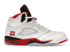 Air Jordan 5 Retro Fire Red Black Tongue (2025) - White/Fire Red/Black - HQ7978-101 - 01