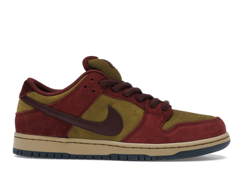 Nike SB Dunk Low Dark Team Red Olive Flak - widok 1
