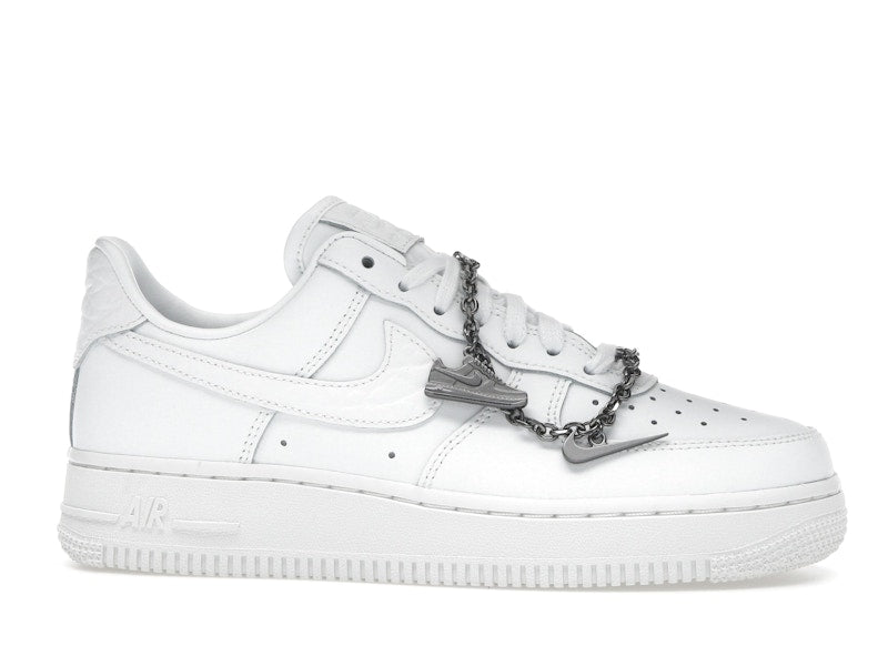 Nike Air Force 1 '07 Low Summit White Mini Charm (Women's) - Summit White/White/Metallic Silver/Summit White - IM6485-121 - 01
