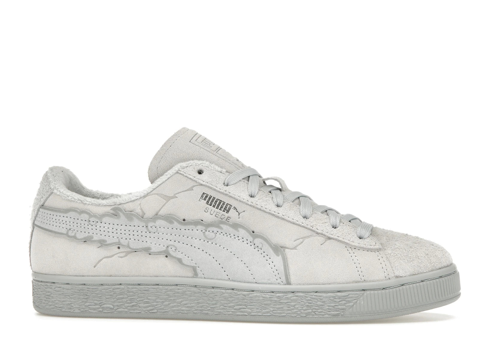 Puma Suede One Piece White - Feather Grey/Platinum Grey - 396524-01 - 01