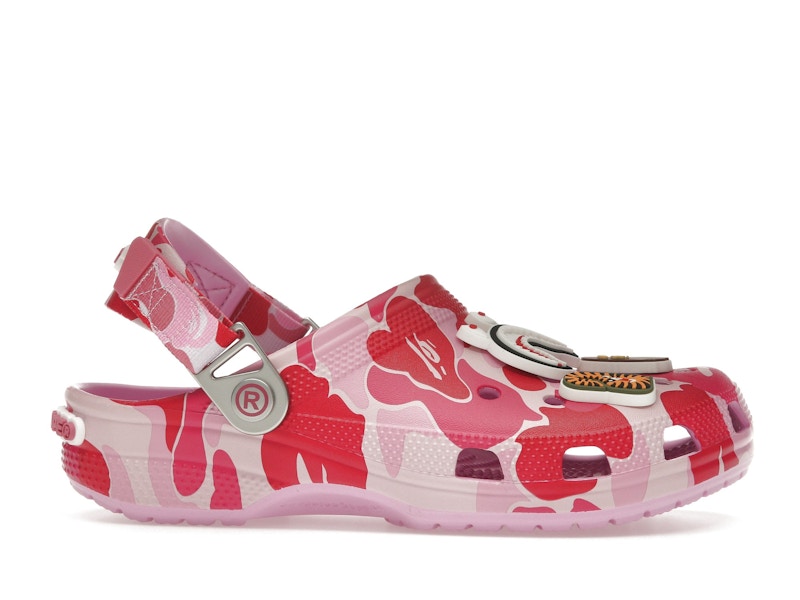 Crocs Classic Clog A Bathing Ape Bape Abc Camo Pink - vue 1