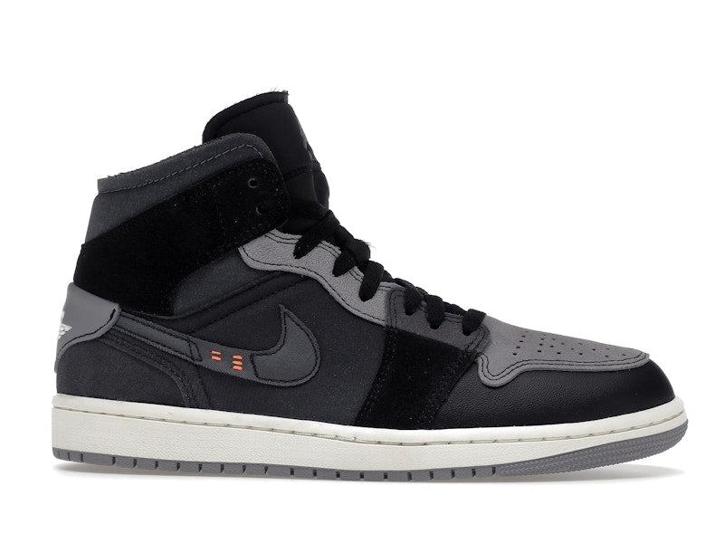 Air Jordan 1 Mid Inside Out Black - Black/Grey-Orange - DM9652-001 - 01