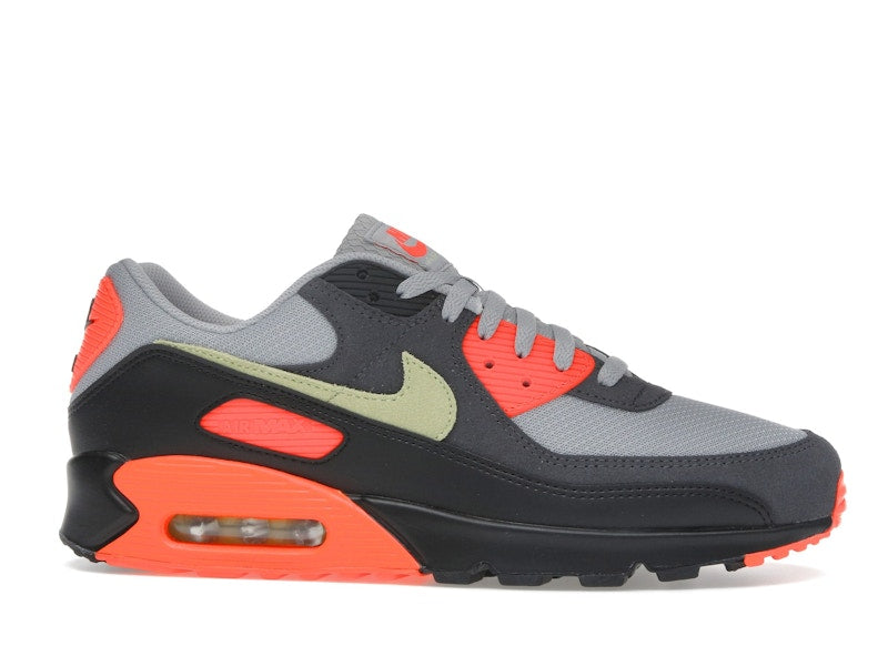 Nike Air Max 90 Light Smoke Grey Hyper Crimson Limelight - Light Smoke Grey/Hyper Crimson/Black/Limelight - DM0029-018 - 01