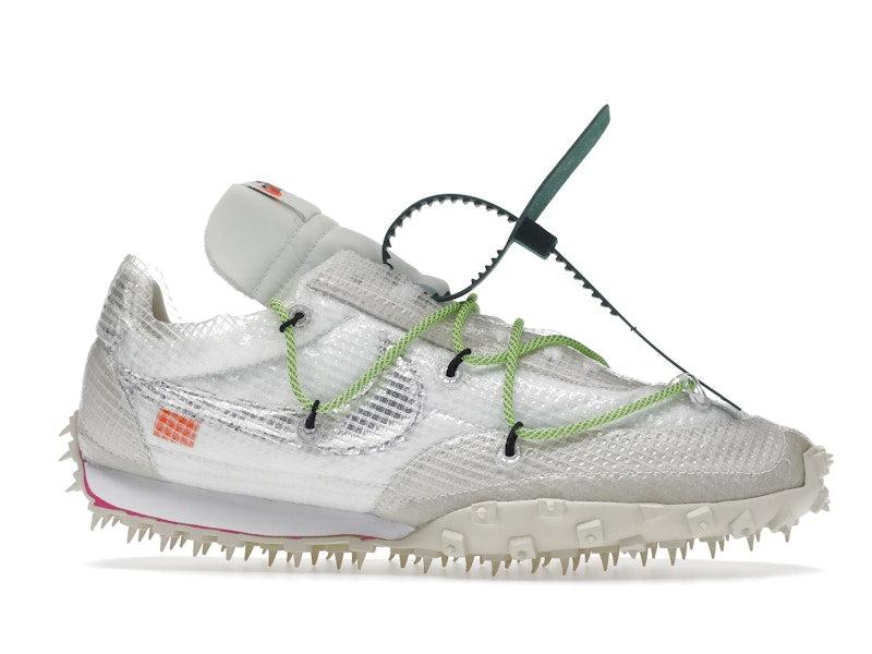 Nike Waffle Racer Off White White (W) - White/Electric Green-Black - CD8180-100 - 01