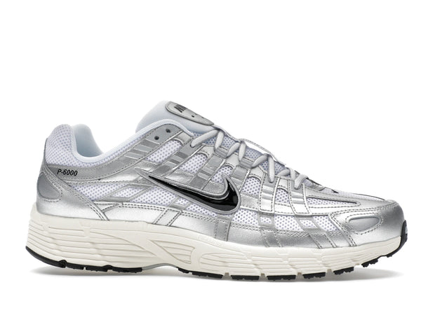Nike P 6000 White Metallic Silver Flat Silver Black - White/Metallic Silver/Flat Silver/Black - CD6404-105 - 01