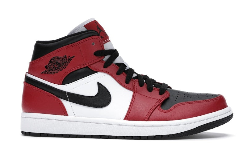 Air Jordan 1 Mid Chicago Toe - Black/Gym Red-White - 554724-069 - 01