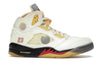 Air Jordan 5 Retro Off White Sail - Sail/Fire Red-Muslin-Black - DH8565-100 - 01