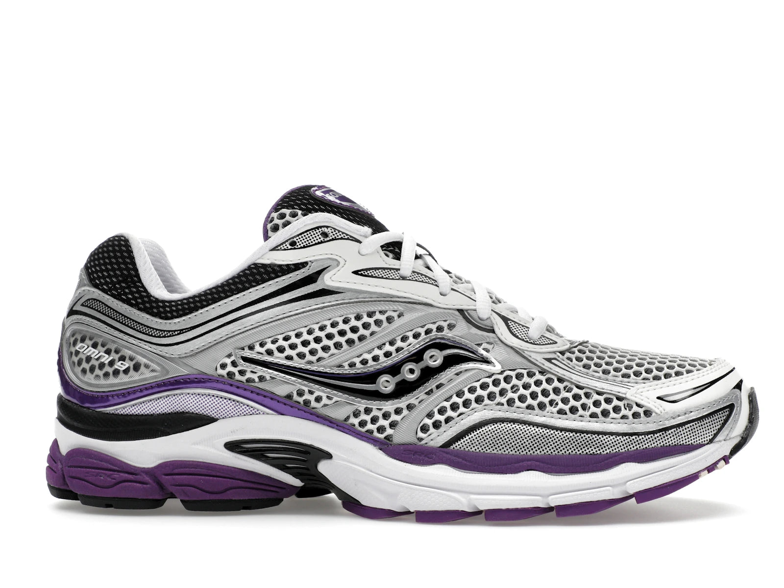 Saucony Progrid Omni 9 White Black Silver Purple - Silver/Purple - S70739-10 - 01