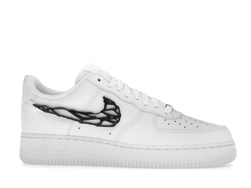 Nike Air Force 1 Low Liquid Metal Swoosh (Women's) - White/Black - IF1686-101 - 01