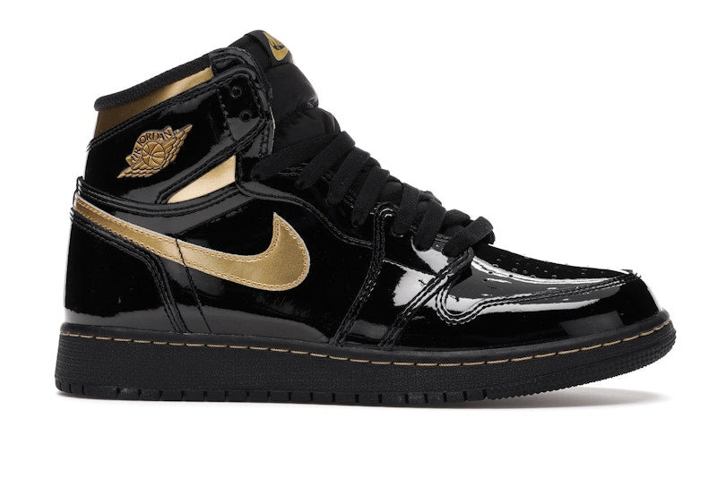 Air Jordan 1 Retro High Black Metallic Gold (2020) (GS) - Black/Black-Metallic Gold - 575441-032 - 01