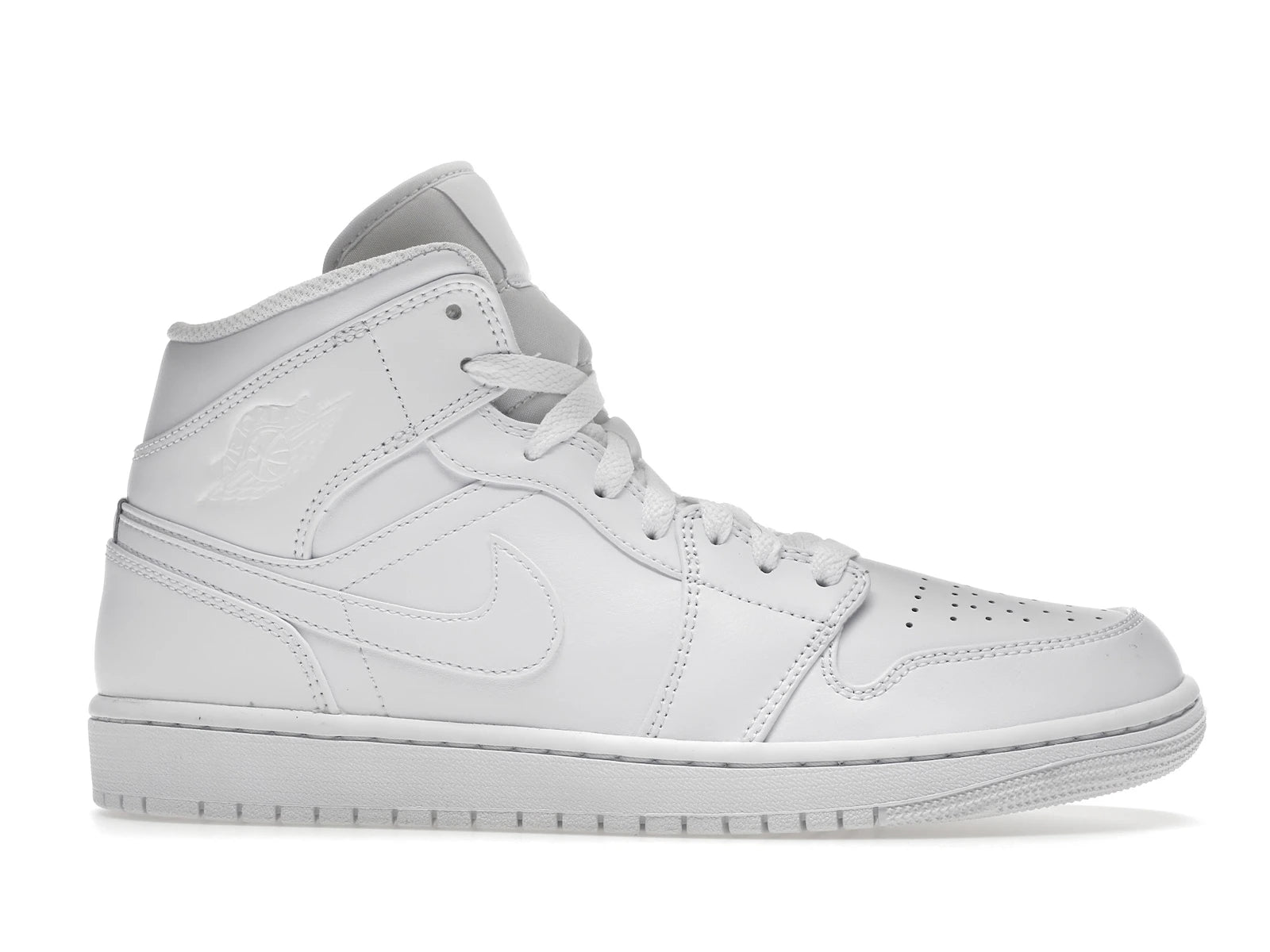 Air Jordan 1 Mid Triple White (2022) - White/White/White - 554724-136 - 01