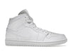 Air Jordan 1 Mid Triple White (2022) - White/White/White - 554724-136 - 01