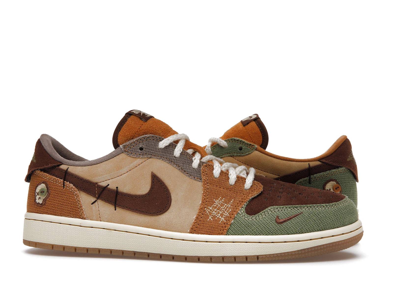 Air Jordan 1 Retro Low OG Zion Williamson Voodoo - Flax/Muslin-Fauna Brown-Oil Green-Sesame-Moon Fossil - DZ7292-200 - 01
