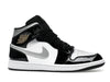 Air Jordan 1 Mid SE Patent Black White Metallic Silver Metallic Gold - Black/White/Metallic Gold/Metallic Silver - HV0789-010 - 01