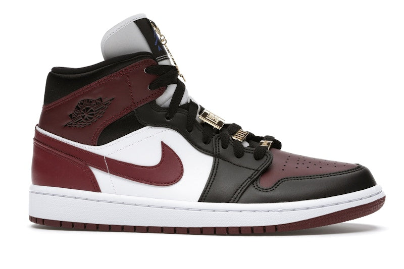 Air Jordan 1 Mid SE Black Dark Beetroot (W) - Black/Dark Beetroot-White - CZ4385-016 - 01