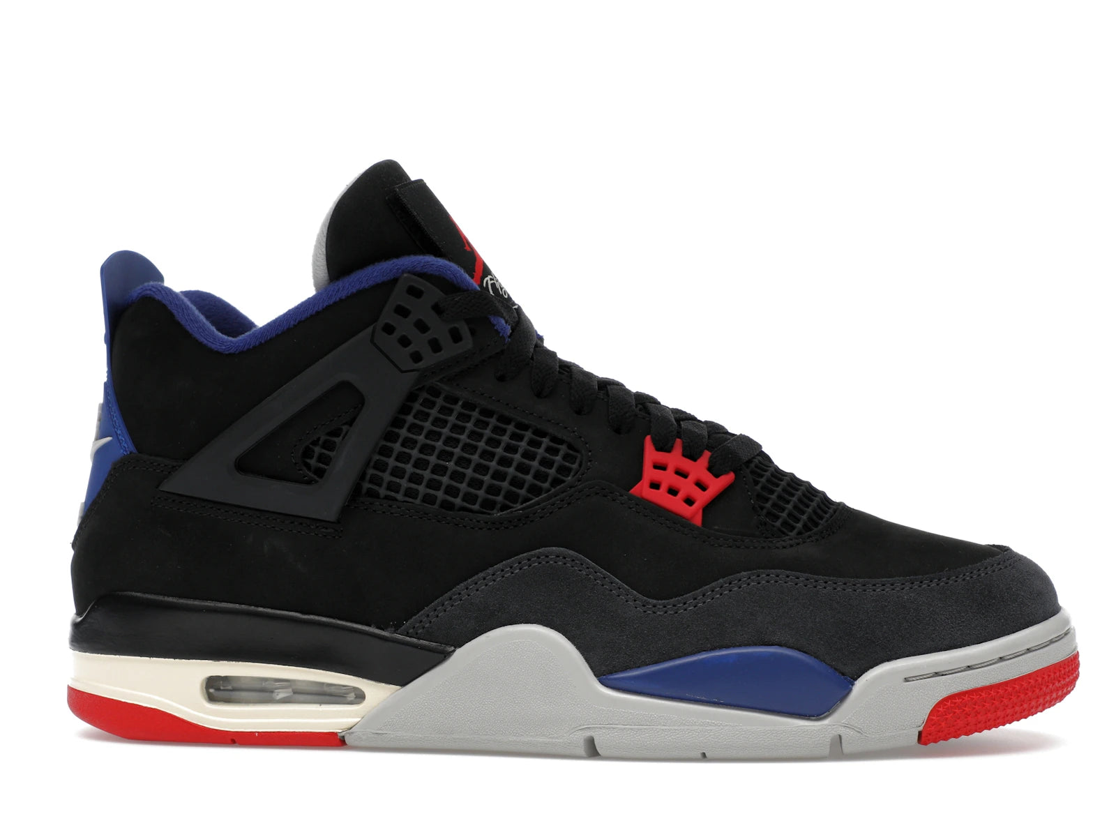 Air Jordan 4 Retro Rare Air - Black/Fire Red/Deep Royal Blue/Dark Smoke Grey/Tech Grey - (White) FV5029-003 - 01