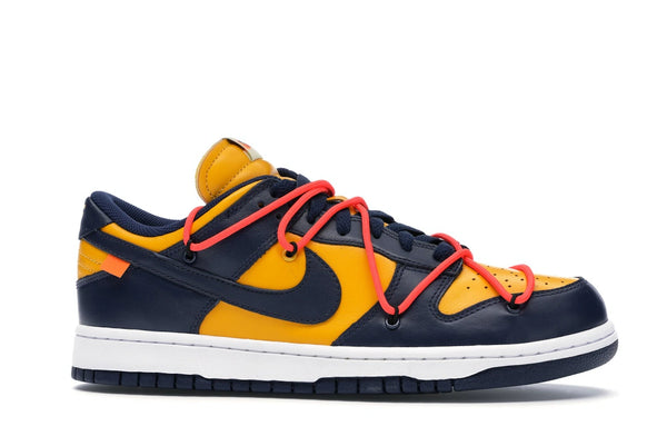 Nike Dunk Low Off White Michigan - University Gold/Midnight Navy-White - CT0856-700 - 01