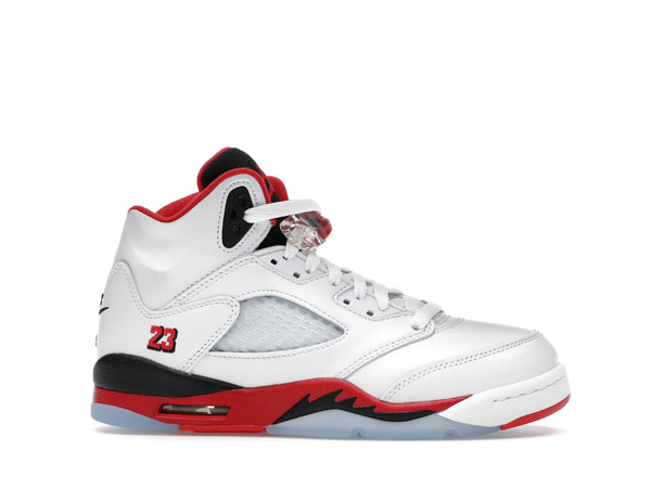 Air Jordan 5 Retro Fire Red Black Tongue (2025) (GS) - White/Fire Red/Black - HQ7980-101 - 01