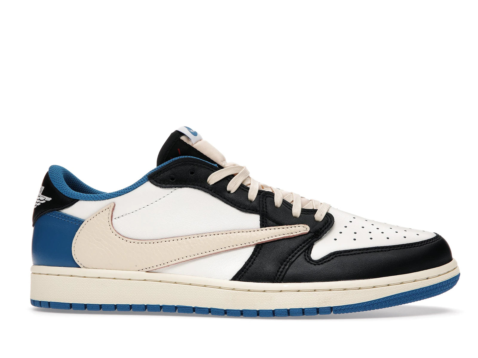 Air Jordan 1 Low Fragment Design X Travis Scott - White/Black-Royal-Sail - DM7866-140 - 01