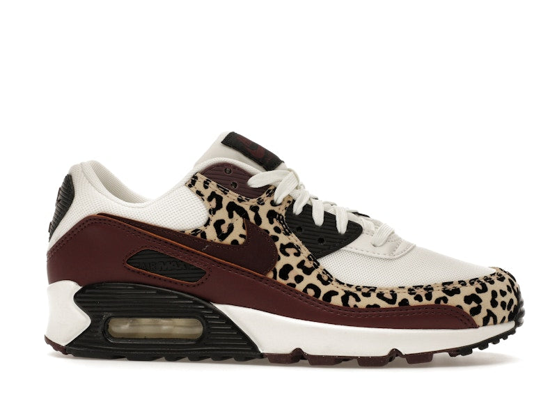 Nike Air Max 90 Leopard Burgundy (Women's) - Sail/Burgundy Crush/Velvet Brown - IF1619-102 - 01
