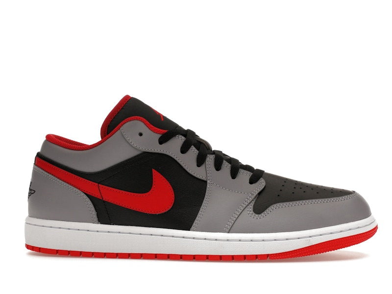 Air Jordan 1 Low Black Light Smoke Grey Gym Red - Black/Light Smoke Grey/Gym Red - 553558-060 - 01