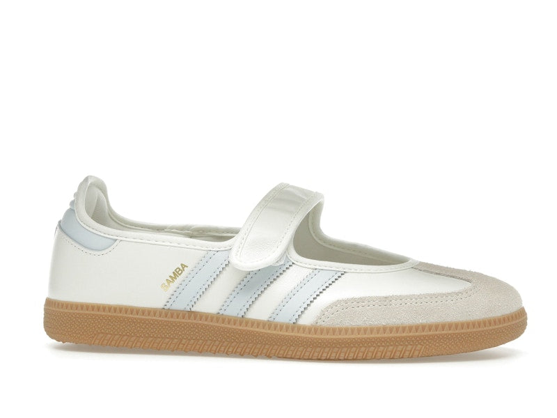 adidas Samba Jane White Blue Gum (Women's) - Cloud White/Gum 3/Halo Blue - JR7339 - 01