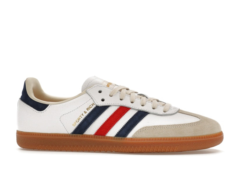 Adidas Samba OG Sporty Rich Usa - Cloud White/Night Indigo/Collegiate Red - IH8338 - 01