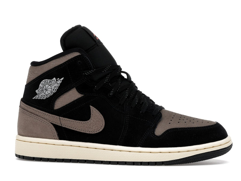 Air Jordan 1 Mid SE Olive Grey - Black/Light Wild Mango/Olive Grey - IB7110-002 - 01