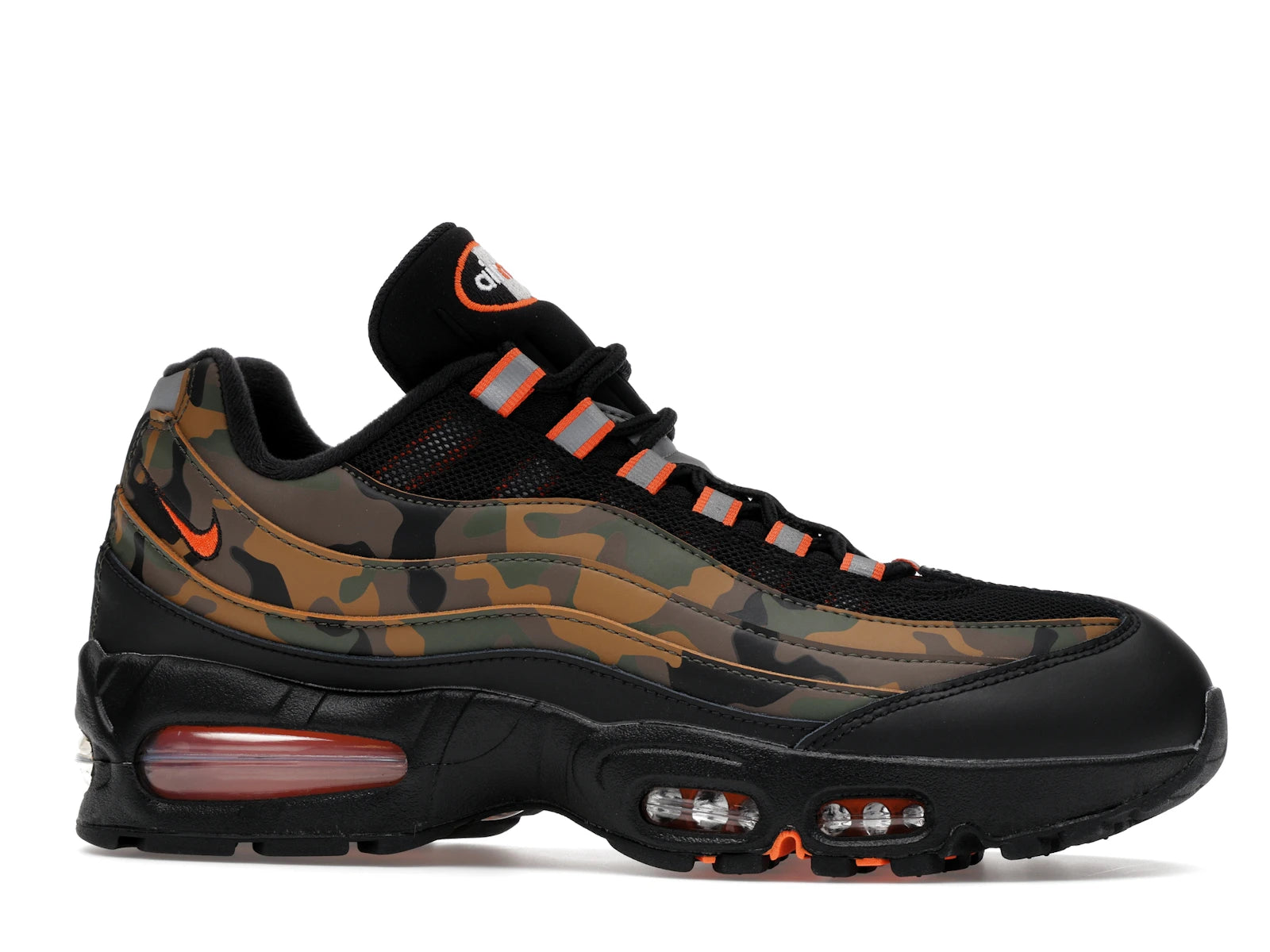 Nike Air Max 95 Safety Orange Camo - Black/Safety Orange/Metallic Silver/Golden Beige/Cargo Khaki - HQ1973-001 - 01