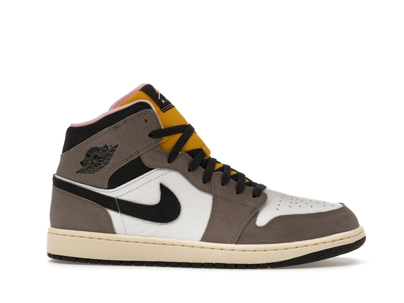 Air Jordan 1 Mid SE White Cave Stone - White/Cave Stone/Dark Sulfur/Oil Grey - HQ2011-100 - 01