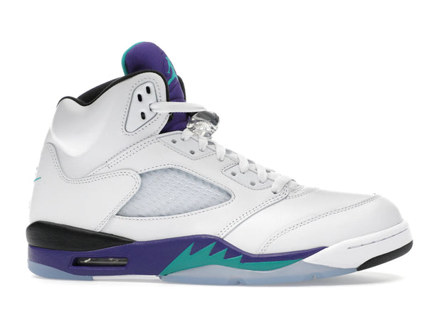 Air Jordan 5 Retro Grape (2025) - White/Grape Ice-New Emerald - HQ7978-100 - 01