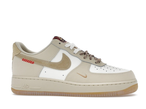 Nike Air Force 1 Low Year of the Snake (Women's) - Sail/Team Gold/Light Khaki/Parachute Beige/University Red/Metallic Gold - HV5990-172 - 01