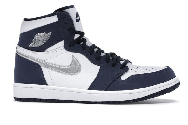 Air Jordan 1 Retro High Midnight Navy (2020) - White/Metallic Silver-Midnight Navy - DC1788-100 - 01