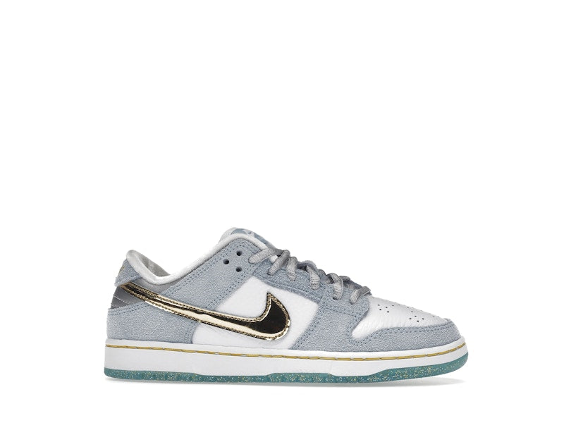 Nike SB Dunk Low Sean Cliver (PS) - Ice Blue/White-Metallic Gold-Metallic Silver - DJ2519-400 - 01