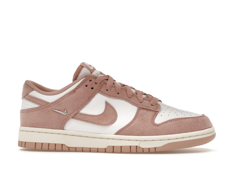 Nike Dunk Low Rose Whisper Gold Mini Swoosh (Women's) - Summit White/Rose Whisper/Sail/Metallic Gold - IB4417-102 - 01