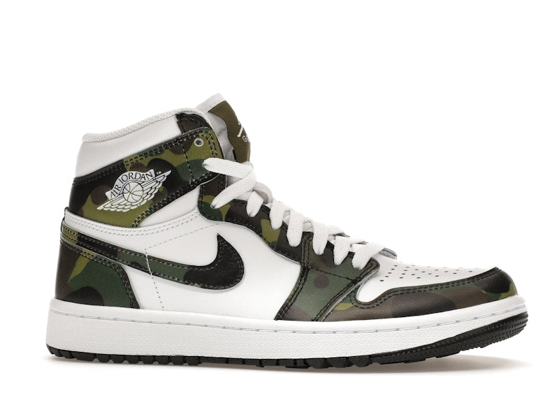 Air Jordan 1 High Golf Camo - Legion Green/White/Black - DQ0660-300 - 01