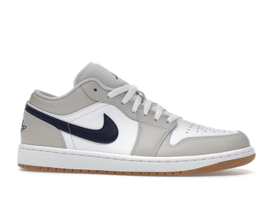 Air Jordan 1 Low Midnight Navy Neutral Grey - White/Neutral Grey/Gum Medium Brown/Midnight Navy - 553558-146 - 01
