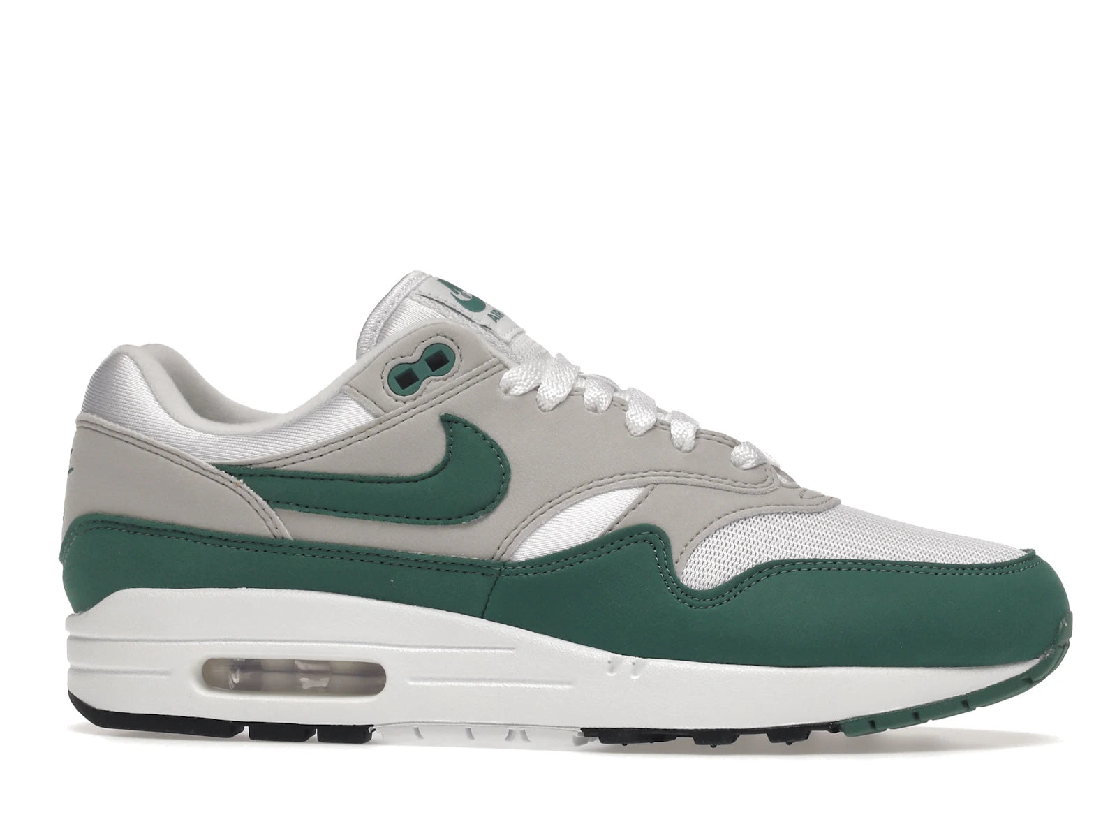 Nike Air Max 1 Anniversary Green (2020) - White/Evergreen Aura-Neutral Grey-Black - DC1454-100 - 01